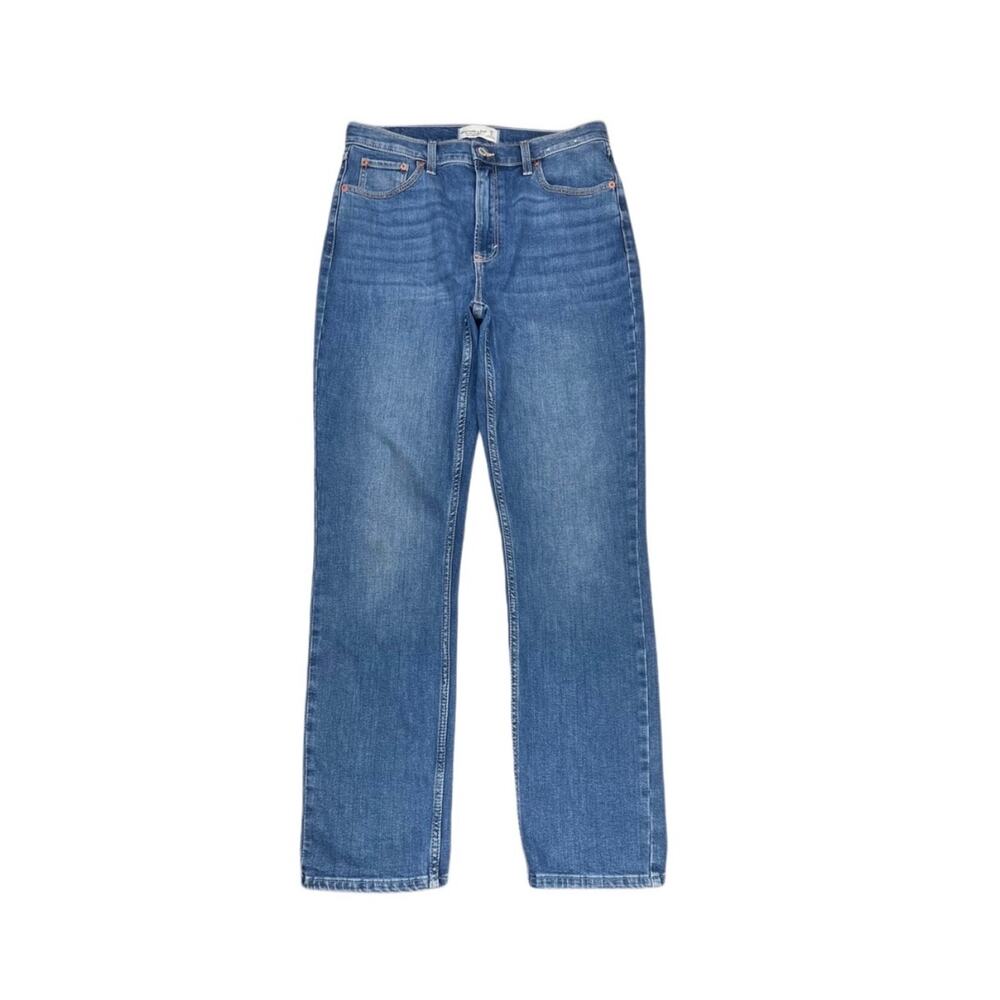 Abercrombie & Fitch Blue curve love Straight Leg Jeans